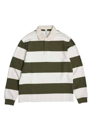 Another Aspect stripe polo shirt - White