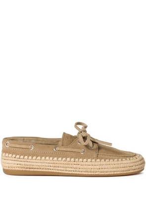 Miu Miu suede boat shoes - Neutrals