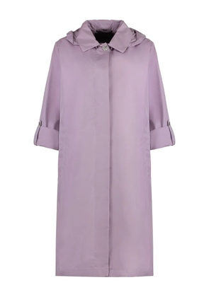 Moorer Isadora drawstring-waist hooded coat - Purple