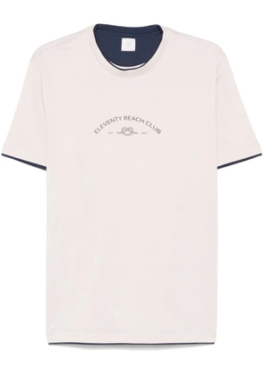 Eleventy logo-print T-shirt - Neutrals