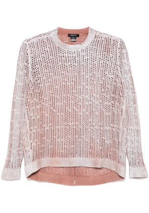 Avant Toi foil-print sweater - Silver