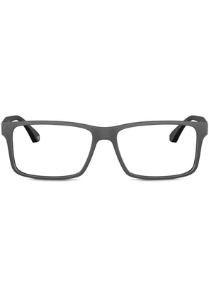 Emporio Armani logo-engraved glasses - Black