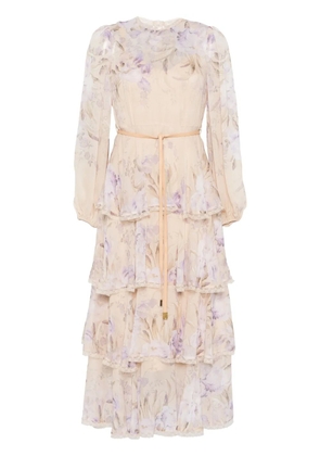 ZIMMERMANN Eden Lace Edge midi dress - Neutrals