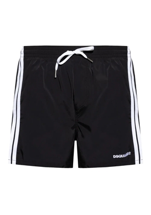 DSQUARED2 logo-embroidered swim shorts - Black