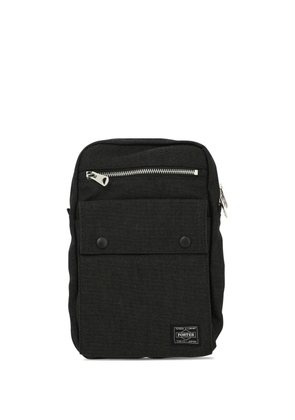 Porter-Yoshida & Co. logo patch canvas bag - Black