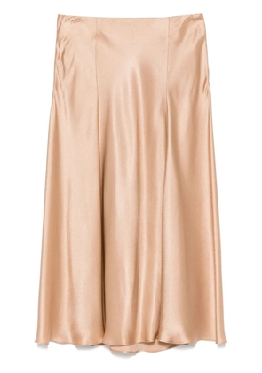 Alberta Ferretti satin midi skirt - Gold