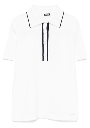 Kiton wool polo top - White