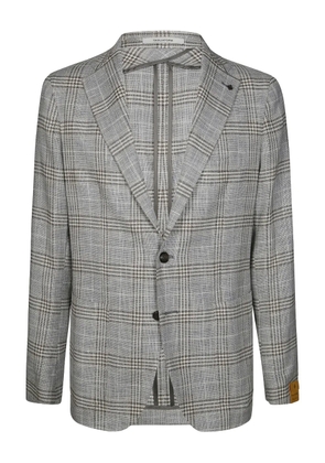 Tagliatore check-print blazer - Grey