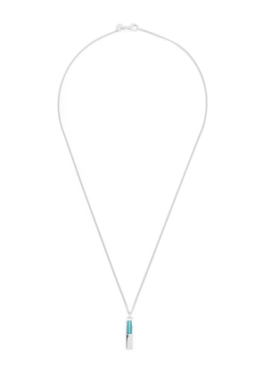 Tom Wood Cube-pendant turquoise necklace - Silver