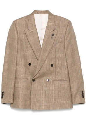 Lardini checked blazer - Brown