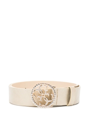 GUESS USA logo-buckle belt - Gold