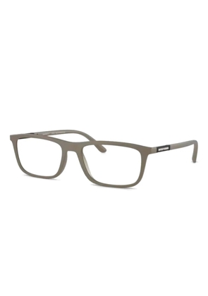 Emporio Armani rectangle-frame glasses - Grey