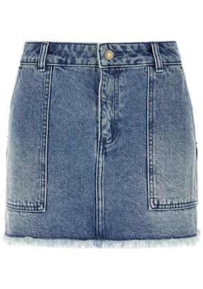 Michael Kors frayed denim mini skirt - Blue