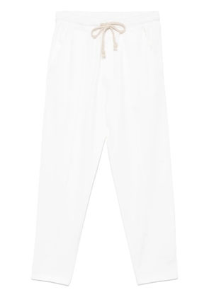 Eleventy vertical-seamed track pants - White