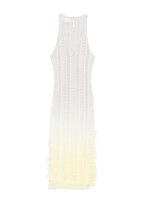 Roberta Einer Angel plunge-neck ombré midi dress - Yellow