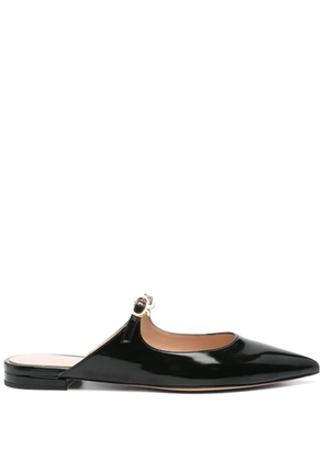 Gianvito Rossi patent-leather mules - Black