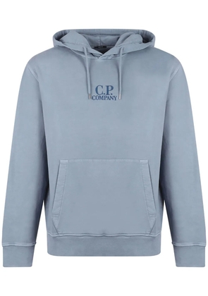 C.P. Company logo-embroidered hoodie - Blue