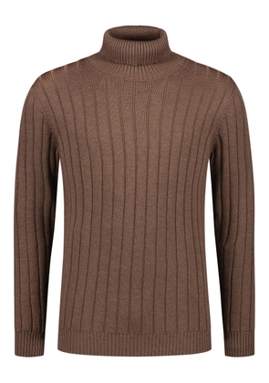 Luigi Borrelli ribbed roll-neck sweater - Brown