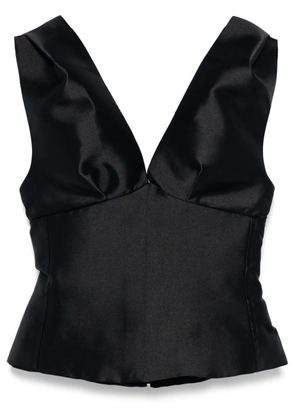Marques'Almeida draped off-shoulder top - Black