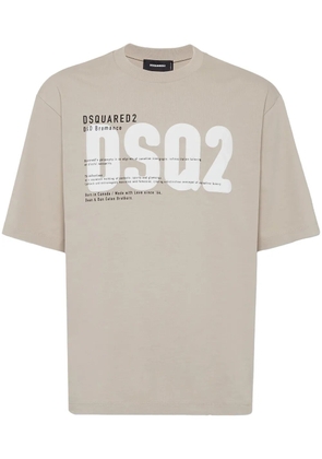 DSQUARED2 logo-print T-shirt - Neutrals