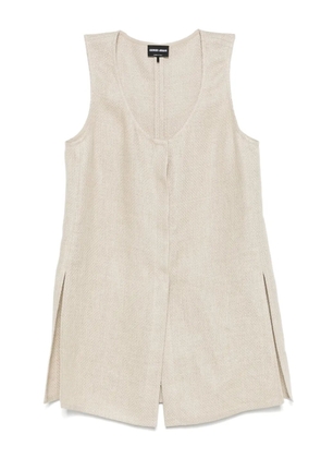 Giorgio Armani linen top - Neutrals