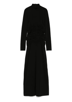 BITE Studios high-neck ruched gown - Black