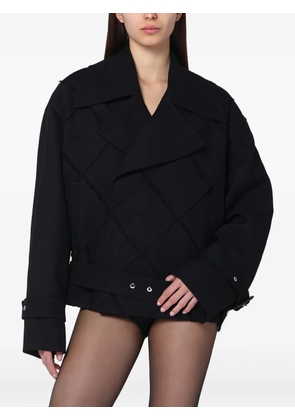 Namacheko quilted waist trench coat - Black