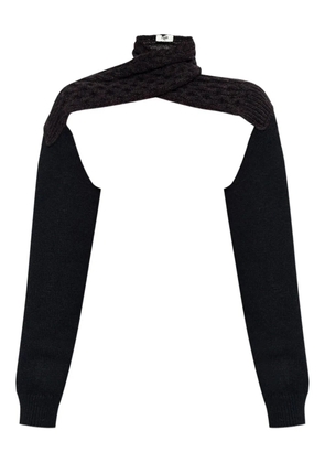 FENDI knitted high-neck jumper - Brown