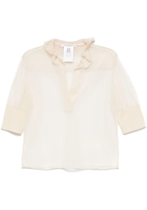 Philosophy Di Lorenzo Serafini sheer top - Neutrals