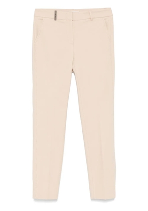 Peserico pressed-crease tapered-leg trousers - Neutrals
