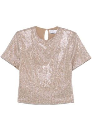 Giuseppe Di Morabito crystal-embellished T-shirt - Neutrals