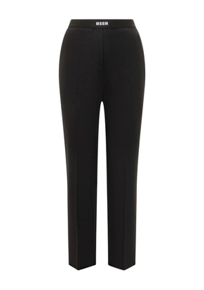 MSGM logo-waistband trousers - Black