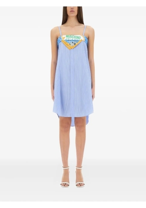 MOSCHINO JEANS striped-pattern midi dress - Blue