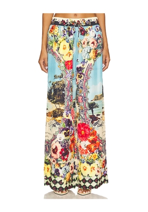 Camilla Straight Leg Pant in Blue. Size L. Also in M.