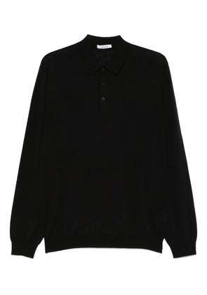 Kangra fine-knit polo shirt - Black