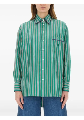 ETRO striped cotton shirt - Green