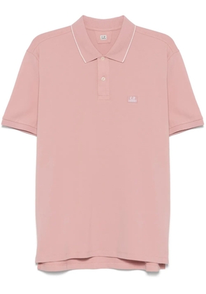 C.P. Company logo-patch polo shirt - Pink