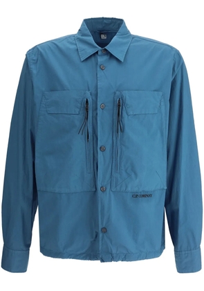C.P. Company logo-embroidered shirt - Blue