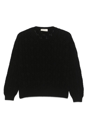 Bruno Manetti pointelle-knit sweater - Black