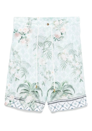 Camilla Jardim Party-print shorts - Green