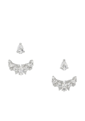 Anabela Chan 18kt white gold Snowflower Twinkle diamond earrings