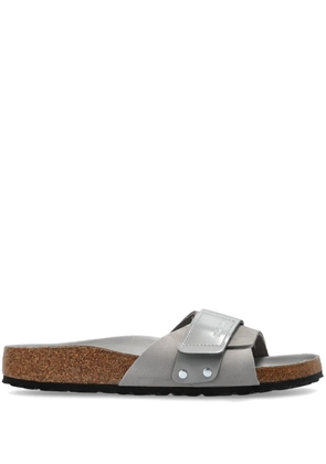 Birkenstock leather slides - Grey