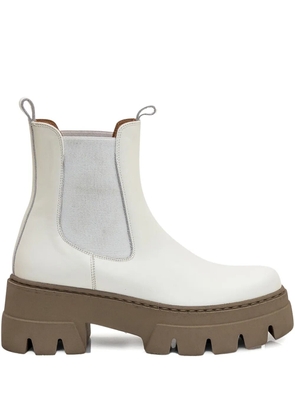 ENNEQUADRO 60mm leather Chelsea boots - White