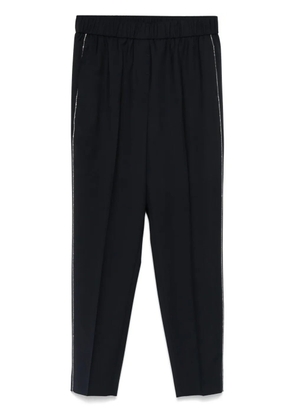 Peserico beaded trim-detail trousers - Blue