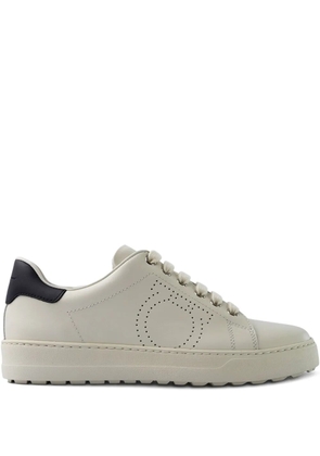 Ferragamo Perforated Heel Sneaker - White