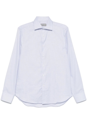 Canali mini-check shirt - Blue