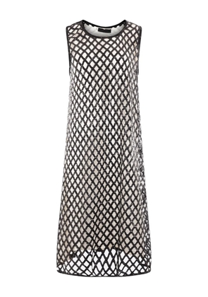 Maria Calderara sequinned net dress - Black