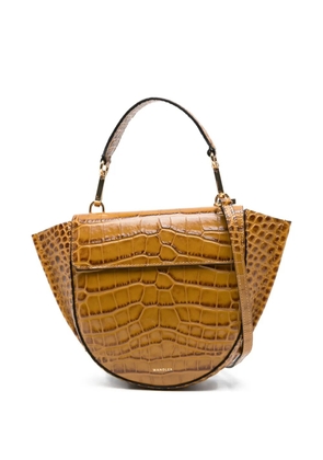 Wandler mini Hortensia embossed cross-body bag - Neutrals