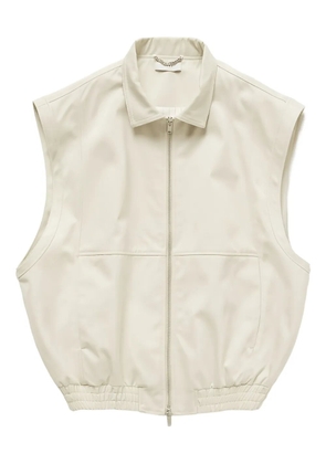 1989 STUDIO gabardine zip-up gilet - Neutrals