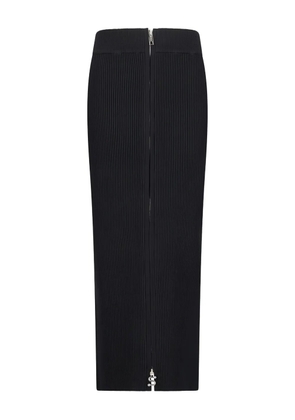 Sportmax ribbed zip-front maxi skirt - Black
